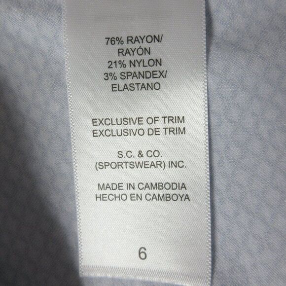 S.C. & CO. 360 Degree Tummy Control Capri Pants Sz 6 Skimmer Blue Geo Print NWT - Picture 7 of 12